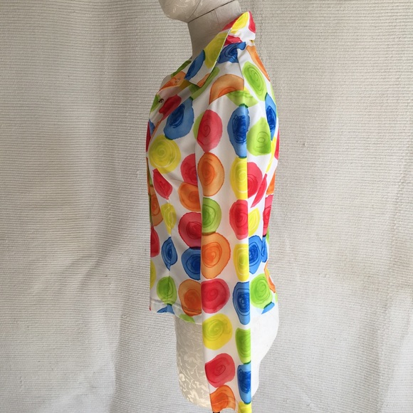 Vintage Top Clown Crayons Painter Stretchy Costume - Picture 4 of 6